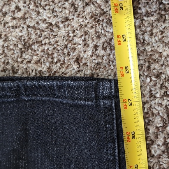 Vervet Audrey Mom High rise Jeans Stretchy Distressed Size 26 Black NEW - Picture 6 of 7